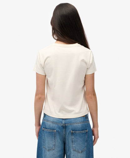 Athletic Graphic Fitted Slim Fit Tee | Desert Bone Off White