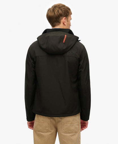 Hooded Soft Shell Trekker Jacket | Black