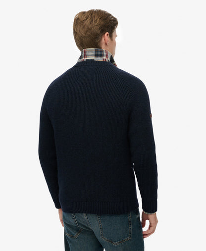 Chunky Raglan Jumper | Eclipse Navy
