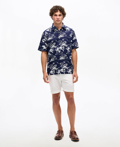 Hawaiian Shirt | Moon Mountain Navy