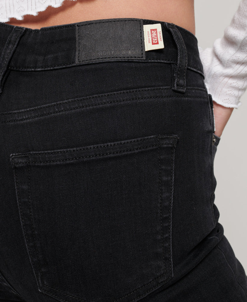 Vintage High Rise Skinny Jeans | Black Rinse 30