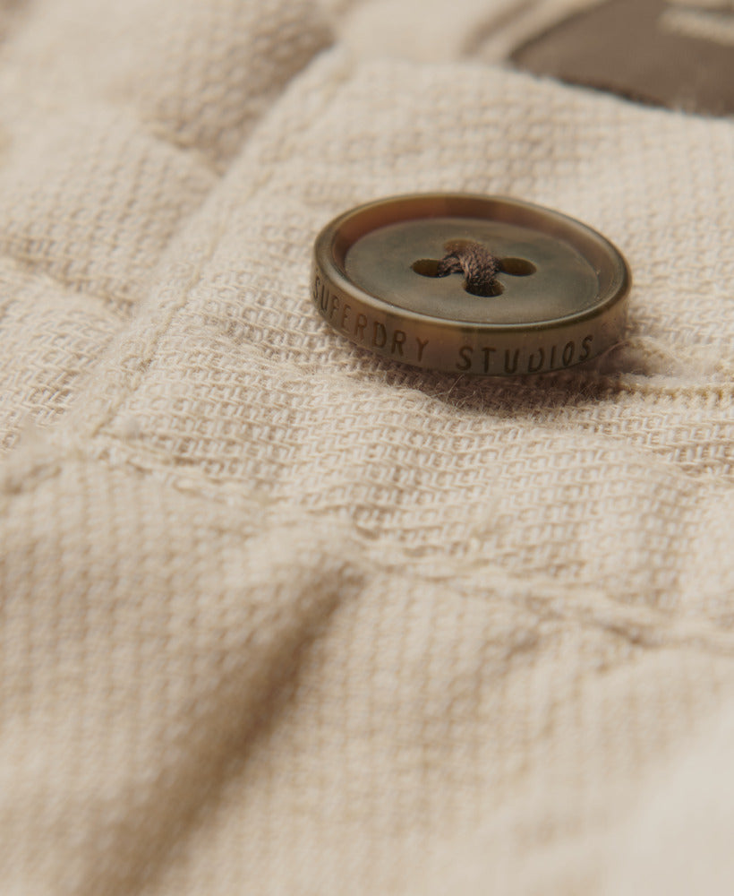 Drawstring Linen Shorts | Stone Grey