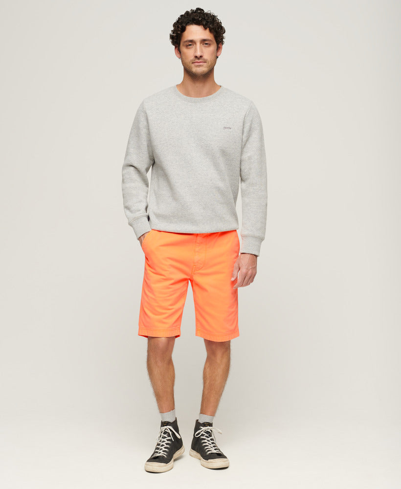 Officer Slim Fit Chino Shorts | Peach