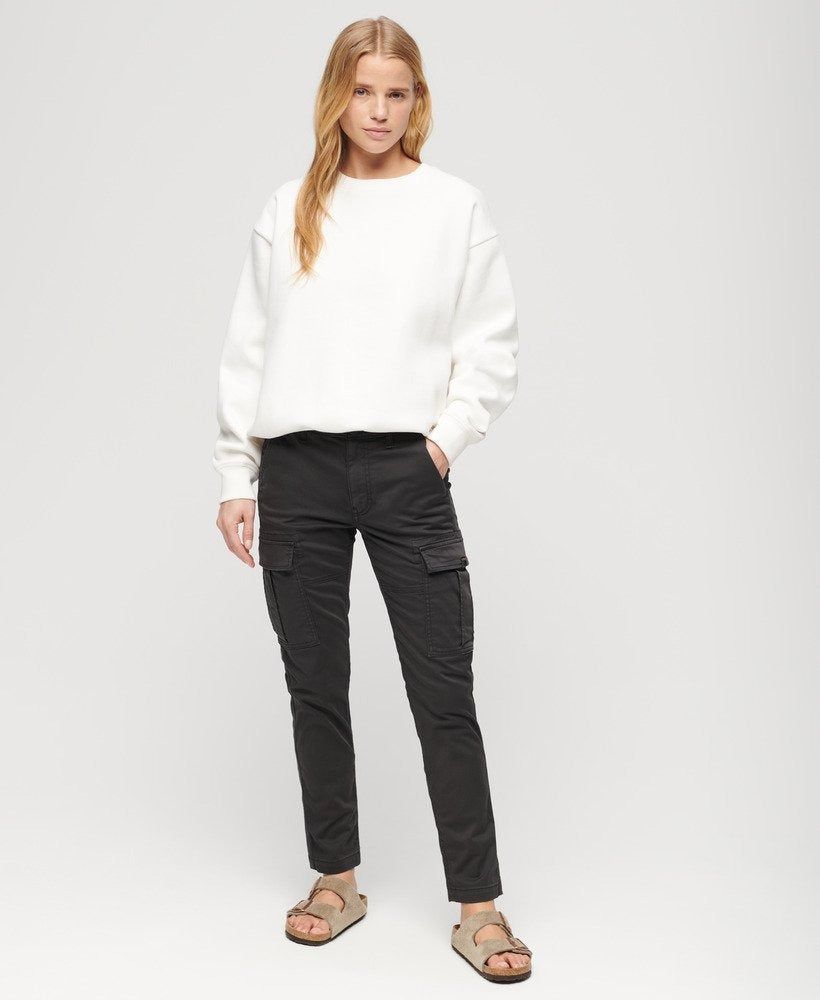 Mid Rise Slim Cargo | Black