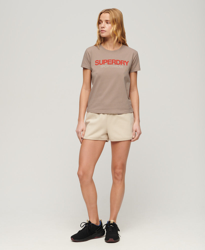 Sportswear Logo Fitted Slim Fit T-Shirt | Deep Beige