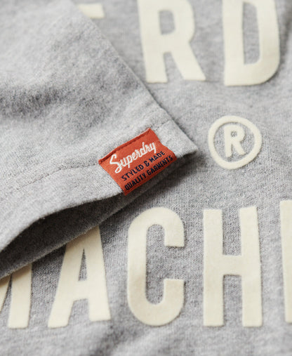 Workwear Flock Graphic T-Shirt | Ash Grey Marle