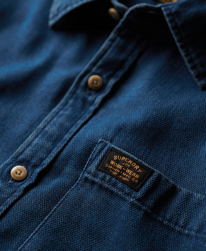 Organic Cotton Long Sleeve Denim Shirt | Rinse Wash