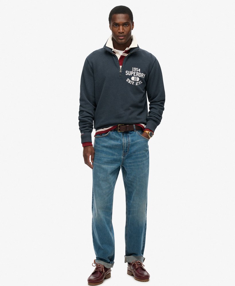 Track &amp; Field Graphic Half Zip | Eclipse Navy