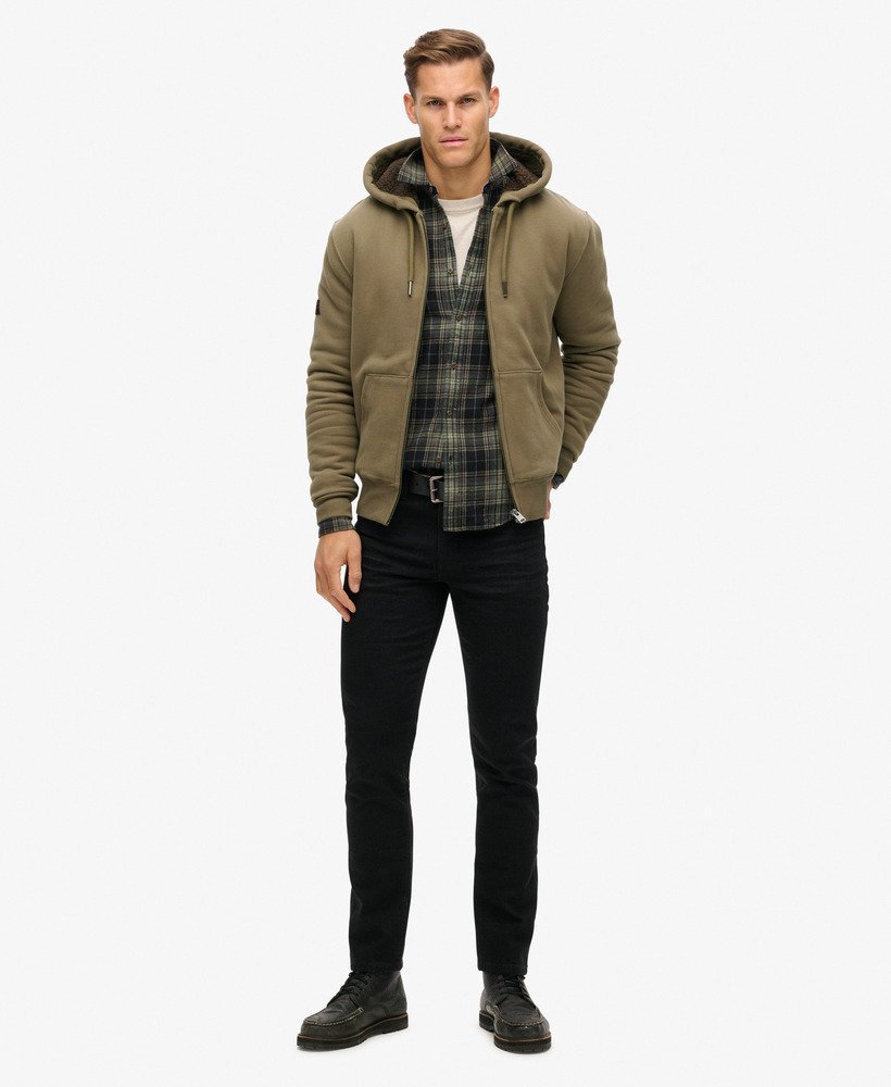 Borg Lined Ziphood | Morel Brown
