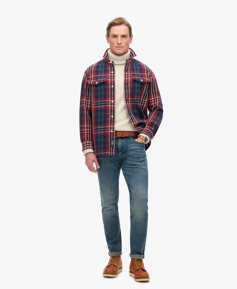 Merchant Heavy Checked Shirt | Merchant Check Navy