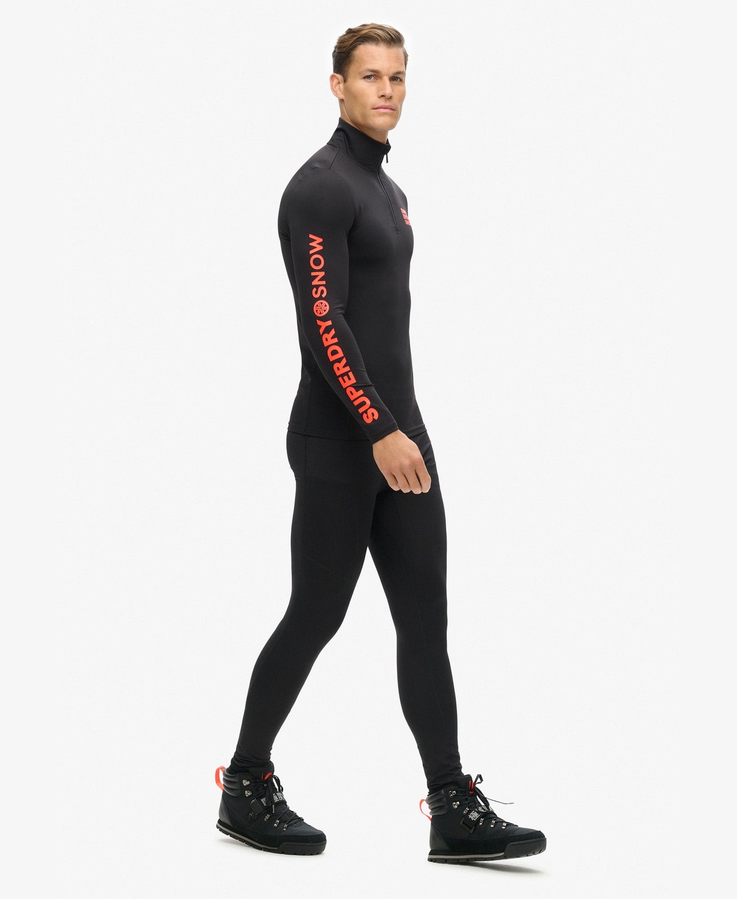 Ski Base Layer Slim Fit Legging | Black