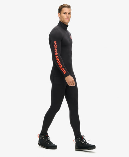 Ski Base Layer Slim Fit Legging | Black