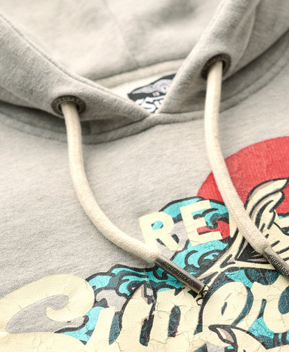 Tokyo Vintage Logo Graphic Hoodie | Pumice Stone Beige Marle
