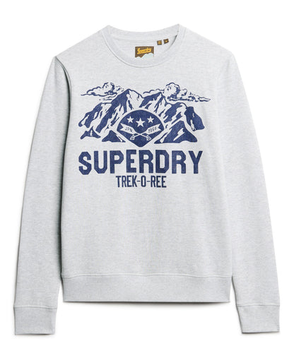 Lo-Fi Outdoors Graphic Crew | Flake Grey Marle
