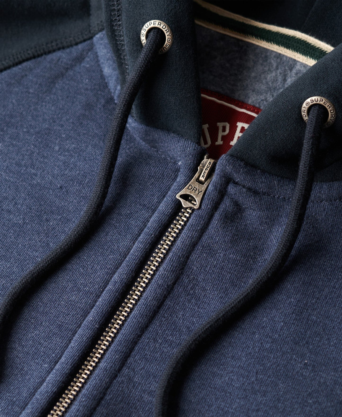 Essential Baseball Slim Fit Ziphood | Heritage Nvy Marle/Eclipsenvy