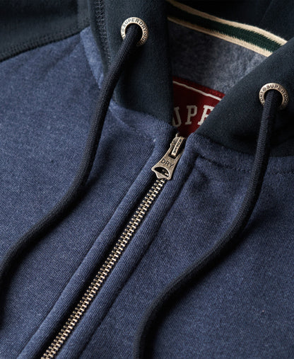Essential Baseball Slim Fit Ziphood | Heritage Nvy Marle/Eclipsenvy