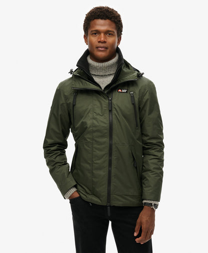 Hooded Mountain Windbreaker Jacket | Surplus Goods Olive Green