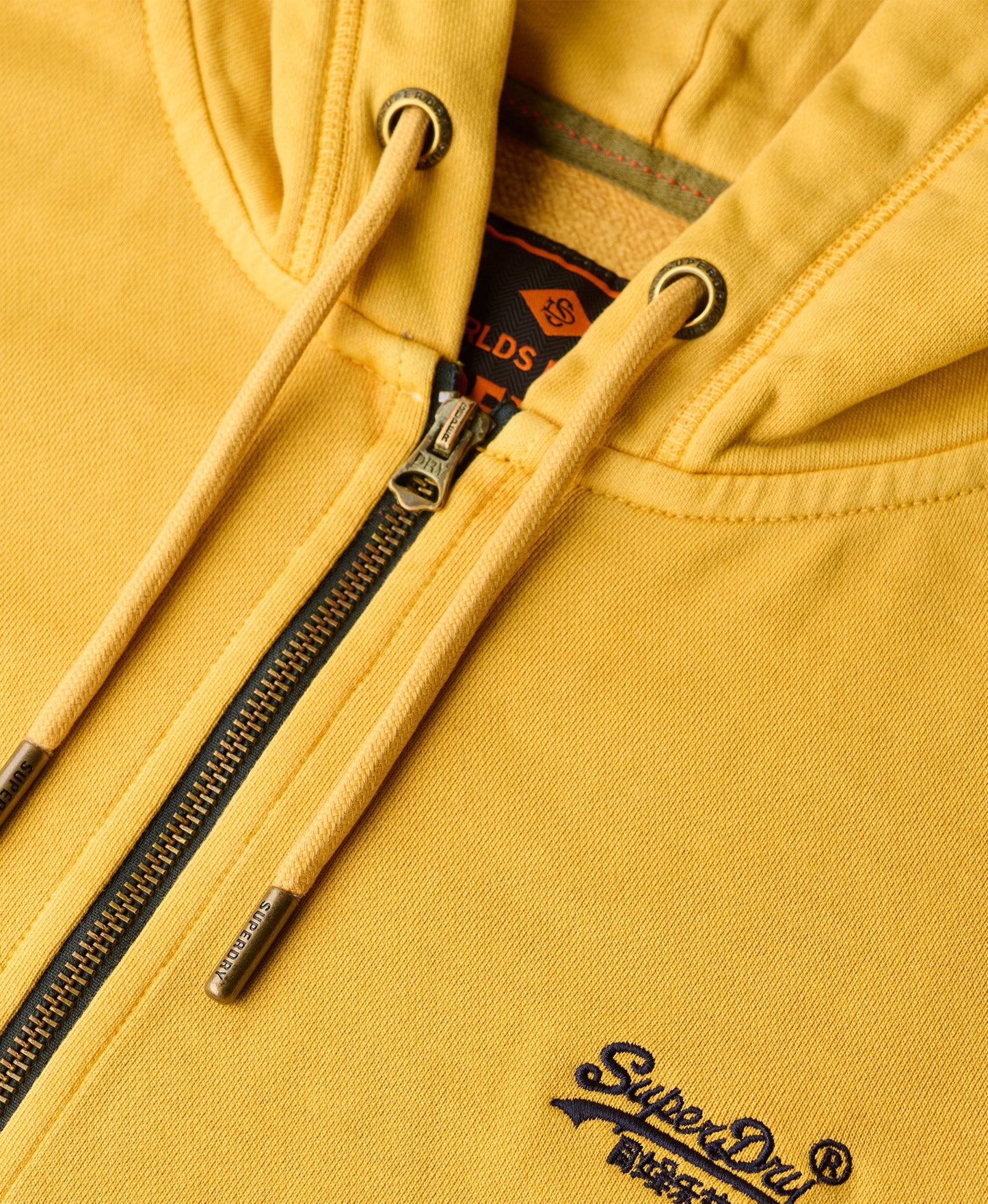 Essential Logo Washed Ziphood | Washed Winter Gold