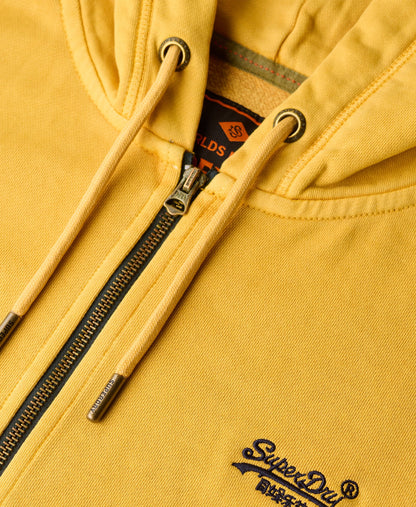 Essential Logo Washed Ziphood | Washed Winter Gold