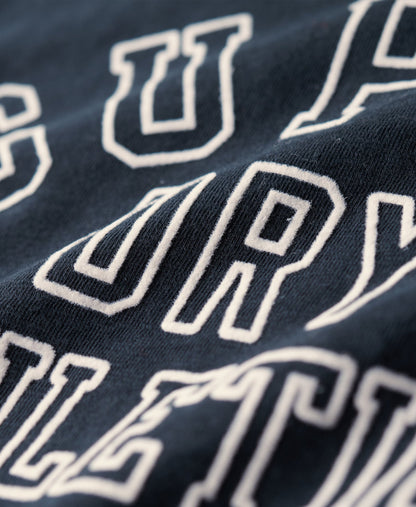 Athletic Graphic Fitted Slim Fit Tee | Eclipse Navy Slub