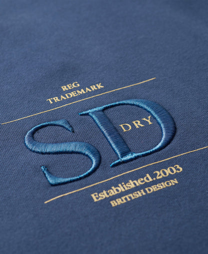 Luxe Metallic Logo Loose Sweat | Sargasso Sea Blue