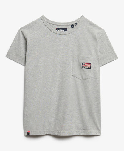 Athletic Essential Pocket Slim Fit Tee | Grey Marle