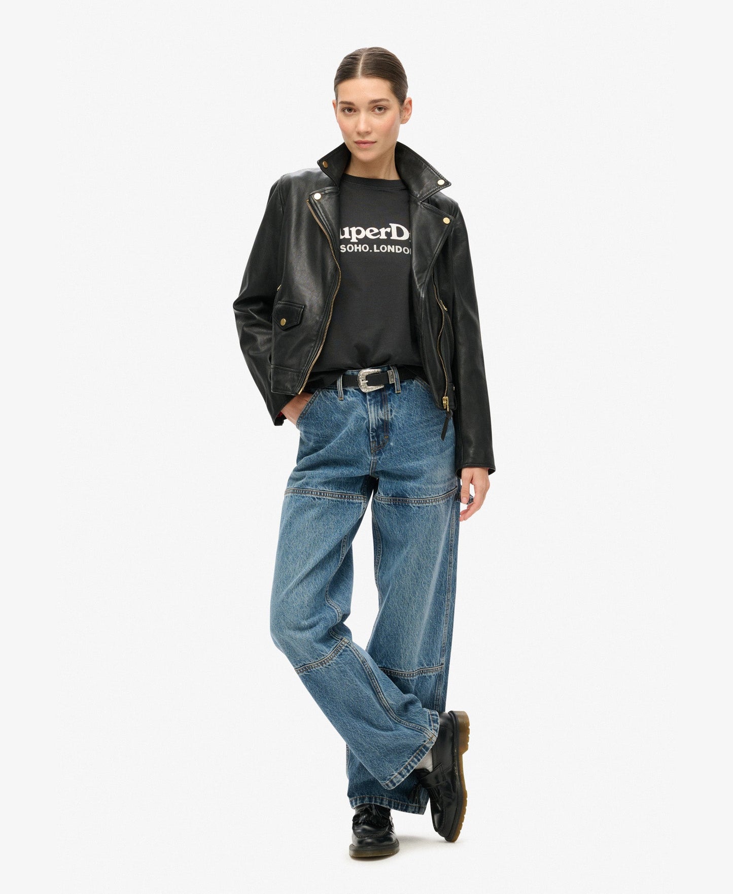Metallic Venue Relaxed Tee | Jet Black