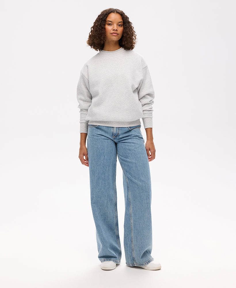 Essential Logo Crew Sweat | Glacier Grey Marle
