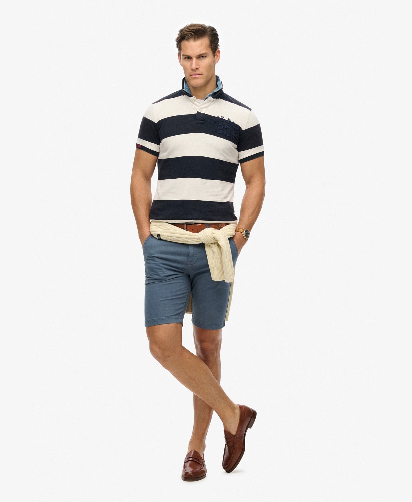 Vintage International Slim Fit Short | Washed Blue