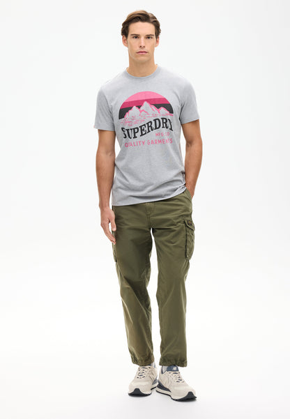 Outdoors Graphic Tee | Light Grey Grit