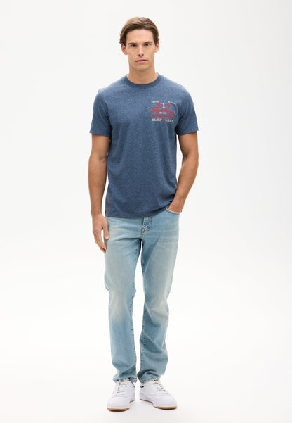 Vintage Workwear Graphic Tee | Blue Grit
