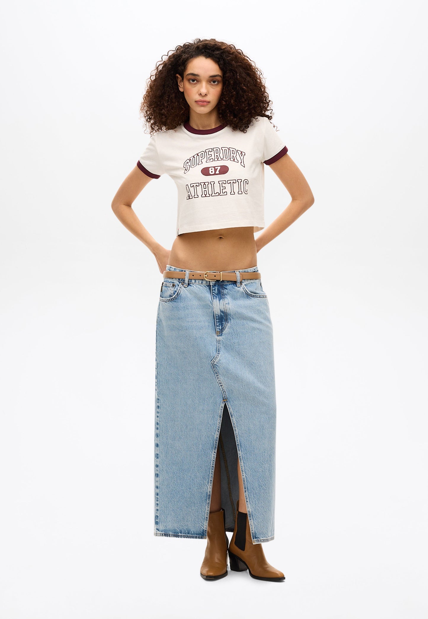 Athletic Essentials Ringer Slim Fit Tee | Off White