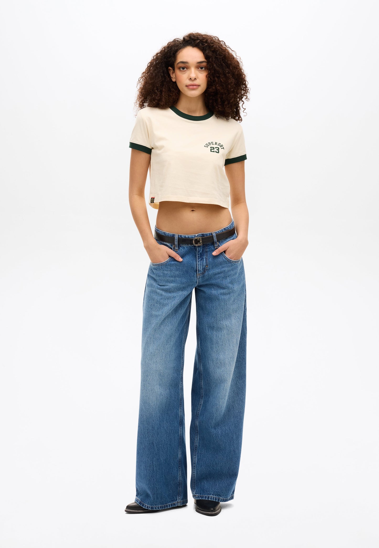 Athletic Essentials Ringer Slim Fit Tee | Turtledove Cream