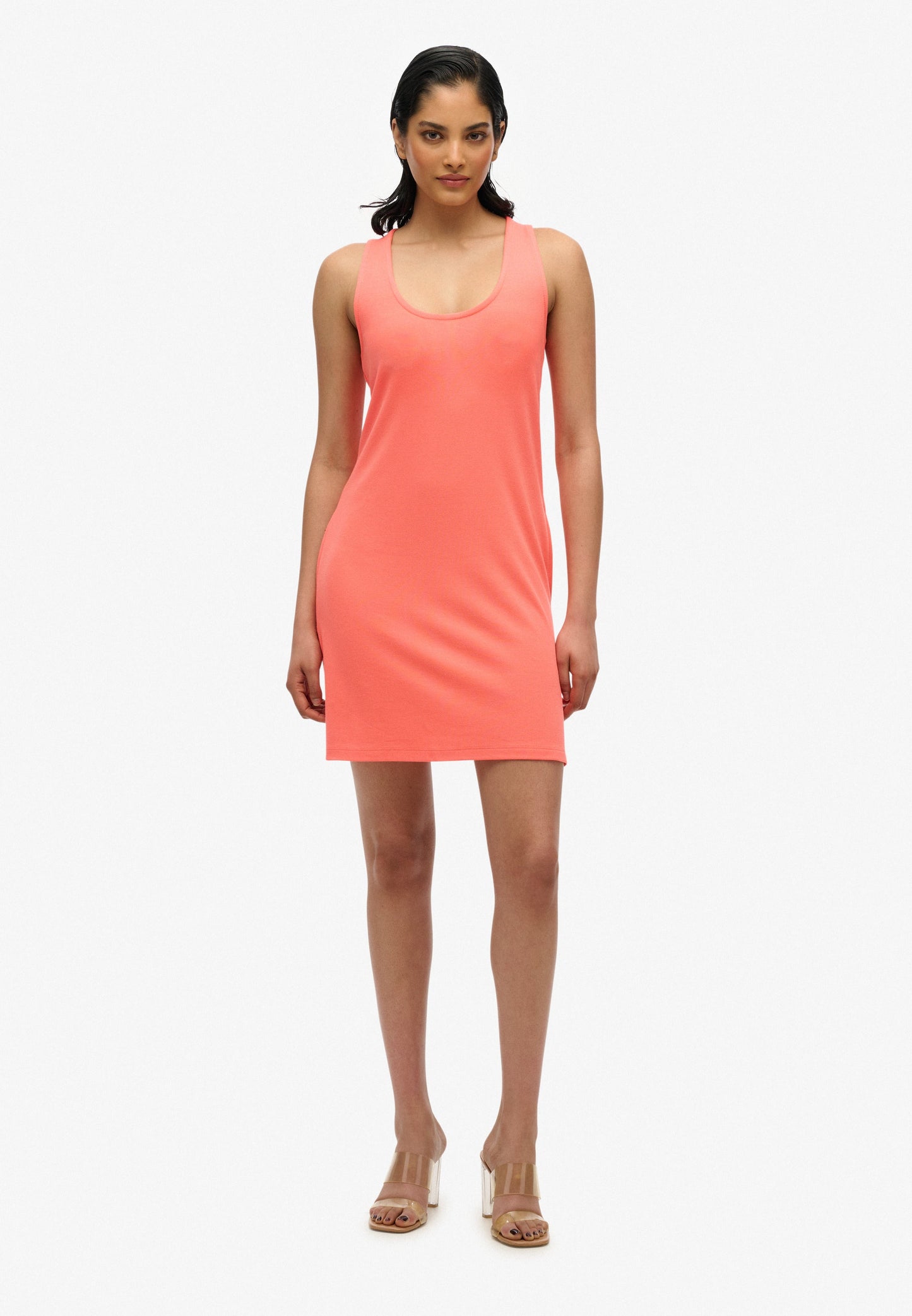 Vest Mini Dress | Hot Coral