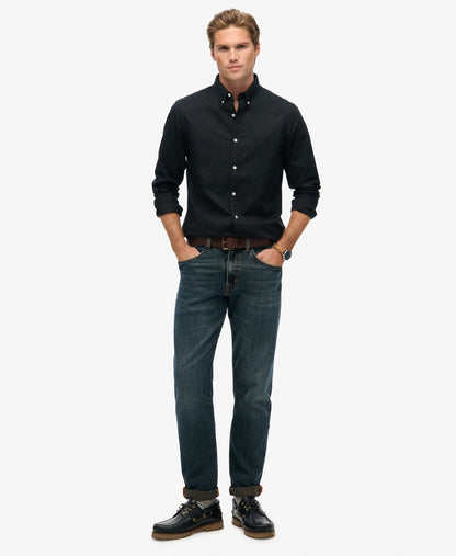 Essentials Tailored Lite Slim Fit Shirt | Black