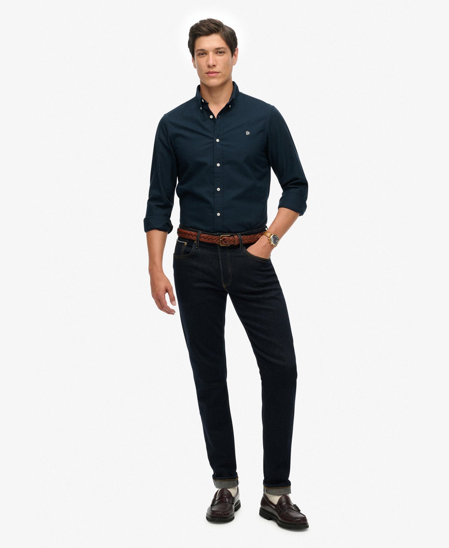 Classic Oxford Long Sleeve Shirt | Eclipse Navy