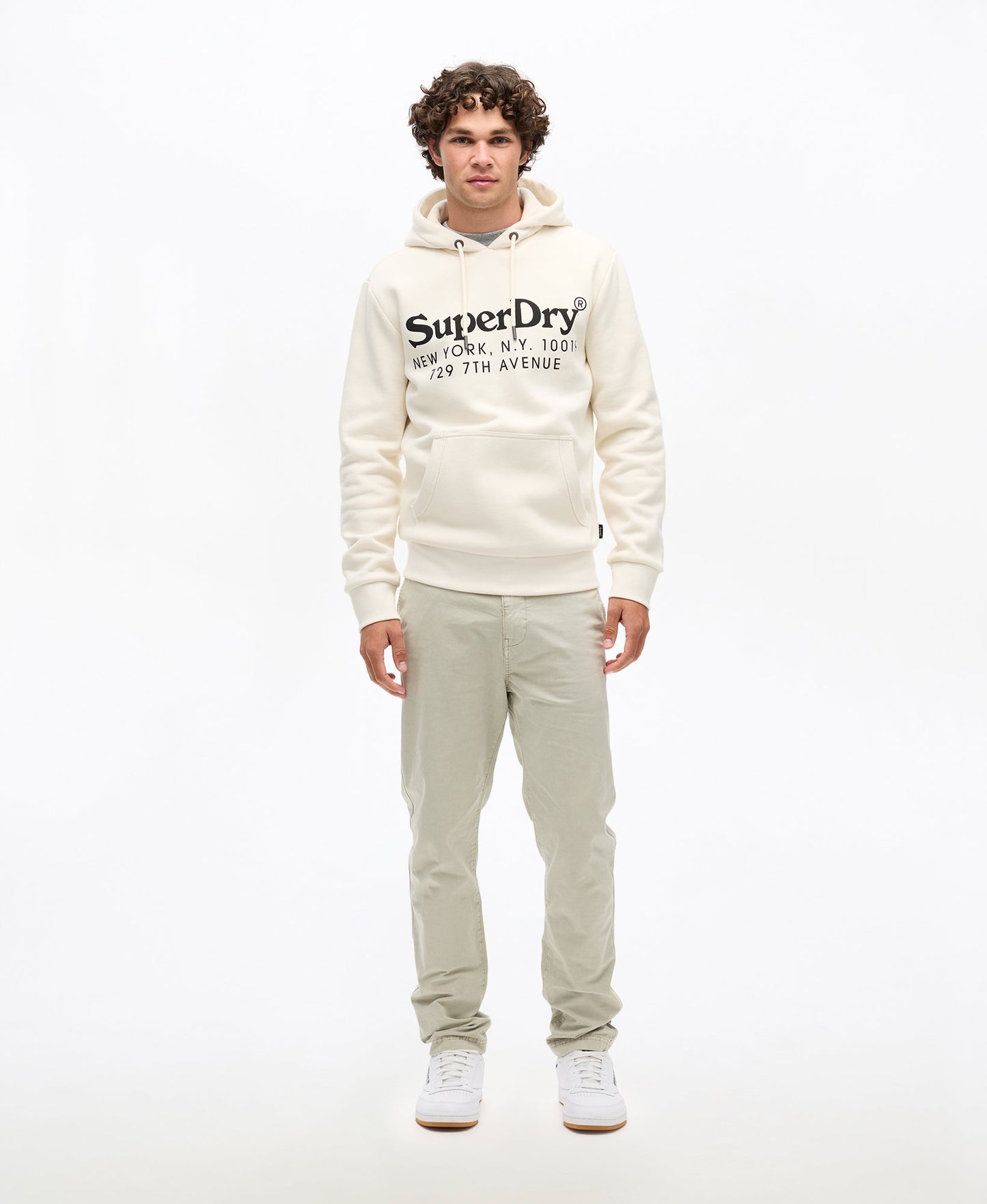 Tonal Venue Logo Hoodie | Rice White