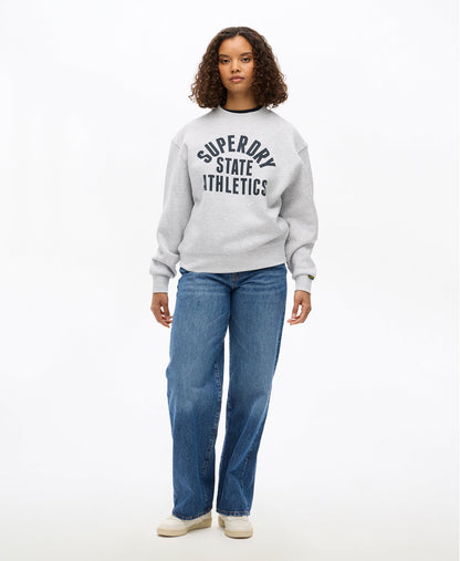 Athletics Crew Sweat | Flake Grey Marle