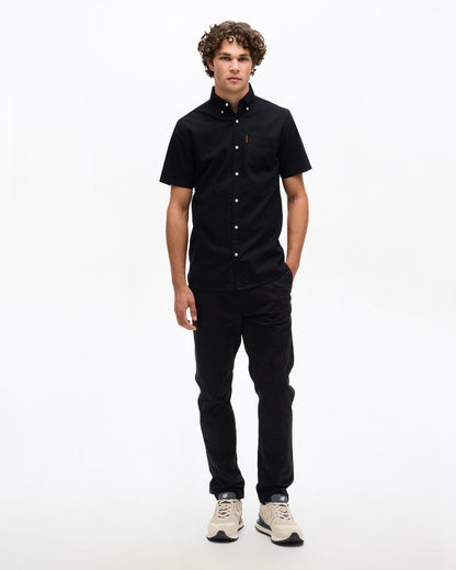 Vintage Oxford Short Sleeve Shirt | Black
