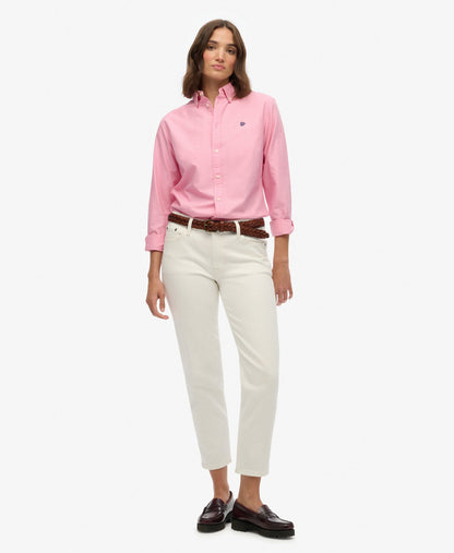 Slim Oxford Long Sleeve Shirt | Punch Pink