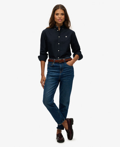 Slim Oxford Long Sleeve Shirt | Eclipse Navy