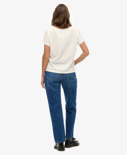 Mid Rise Straight Jean | Deep Indigo Denim 30