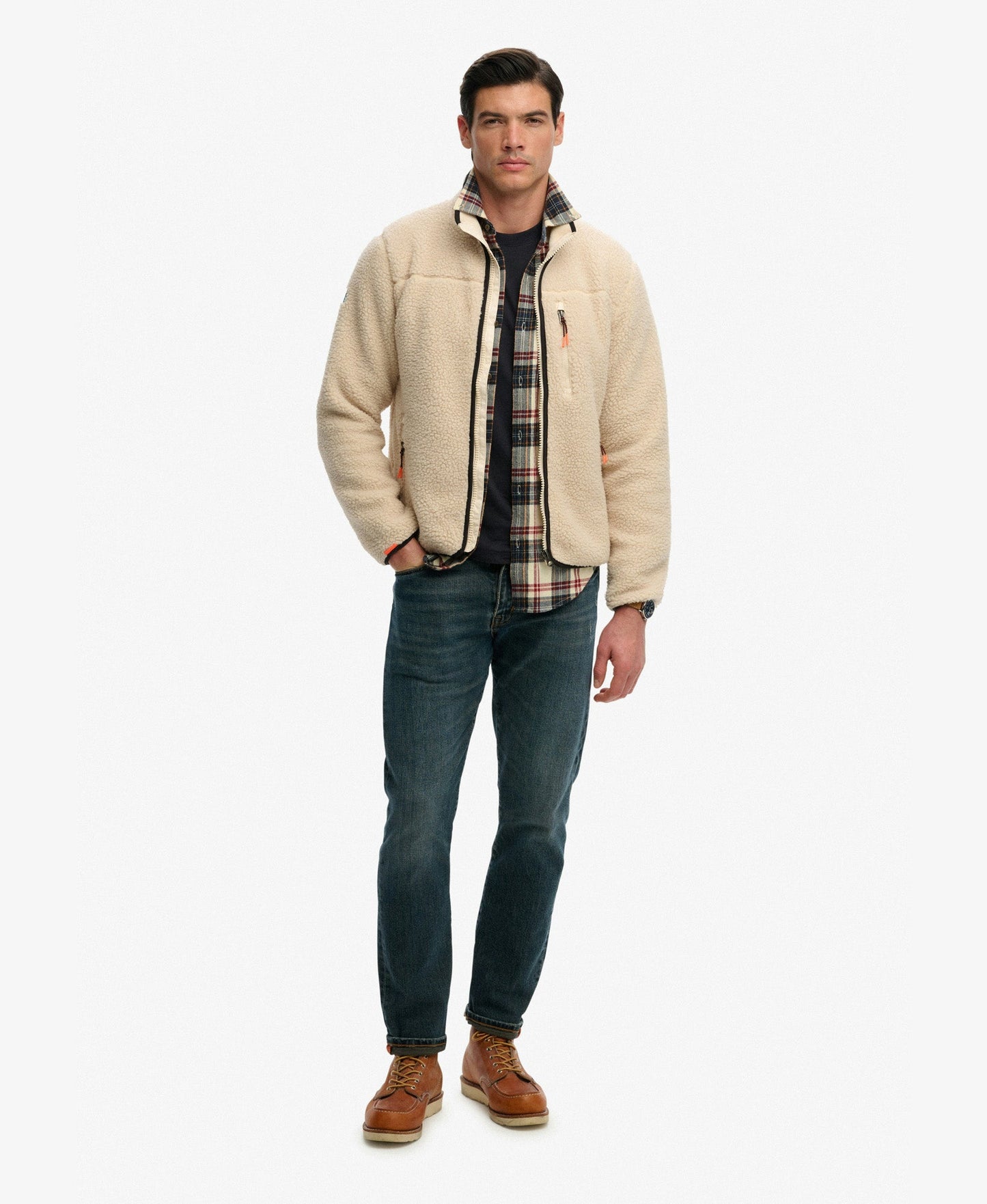 Outdoor Full Zip Fleece | Oatmeal Beige