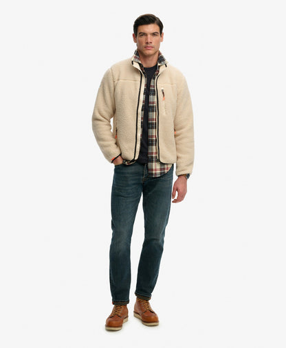 Outdoor Full Zip Fleece | Oatmeal Beige