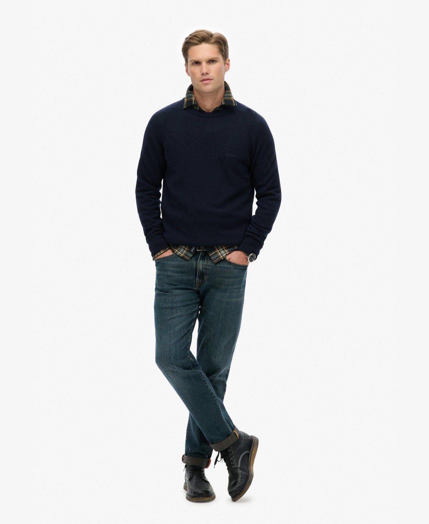 Wool Blend Jumper | Charred Navy Marle