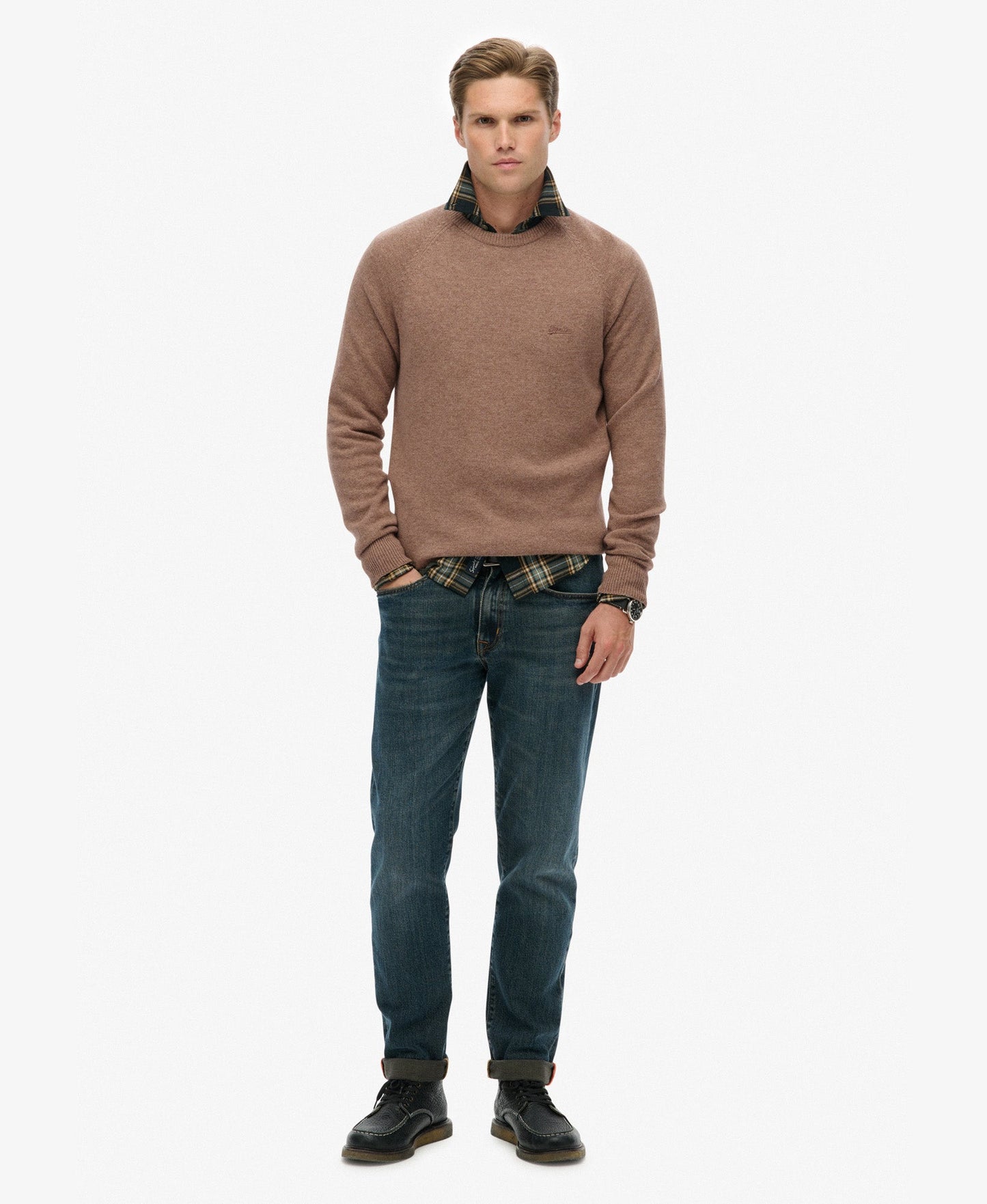 Wool Blend Jumper | Macadamia Brown Marle