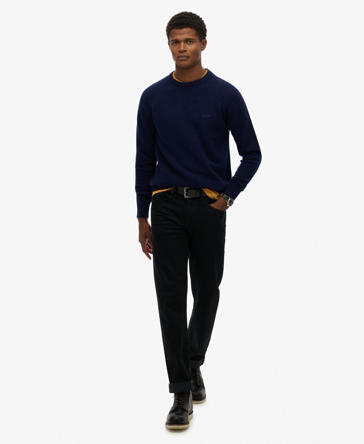 Wool Blend Jumper | Mariner Blue Marle