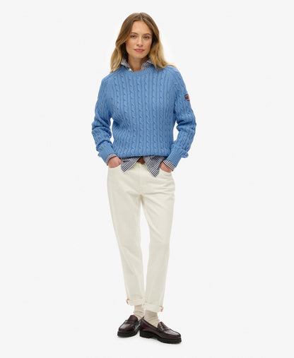 Slouchy Cable Knit | Hydrangea Blue