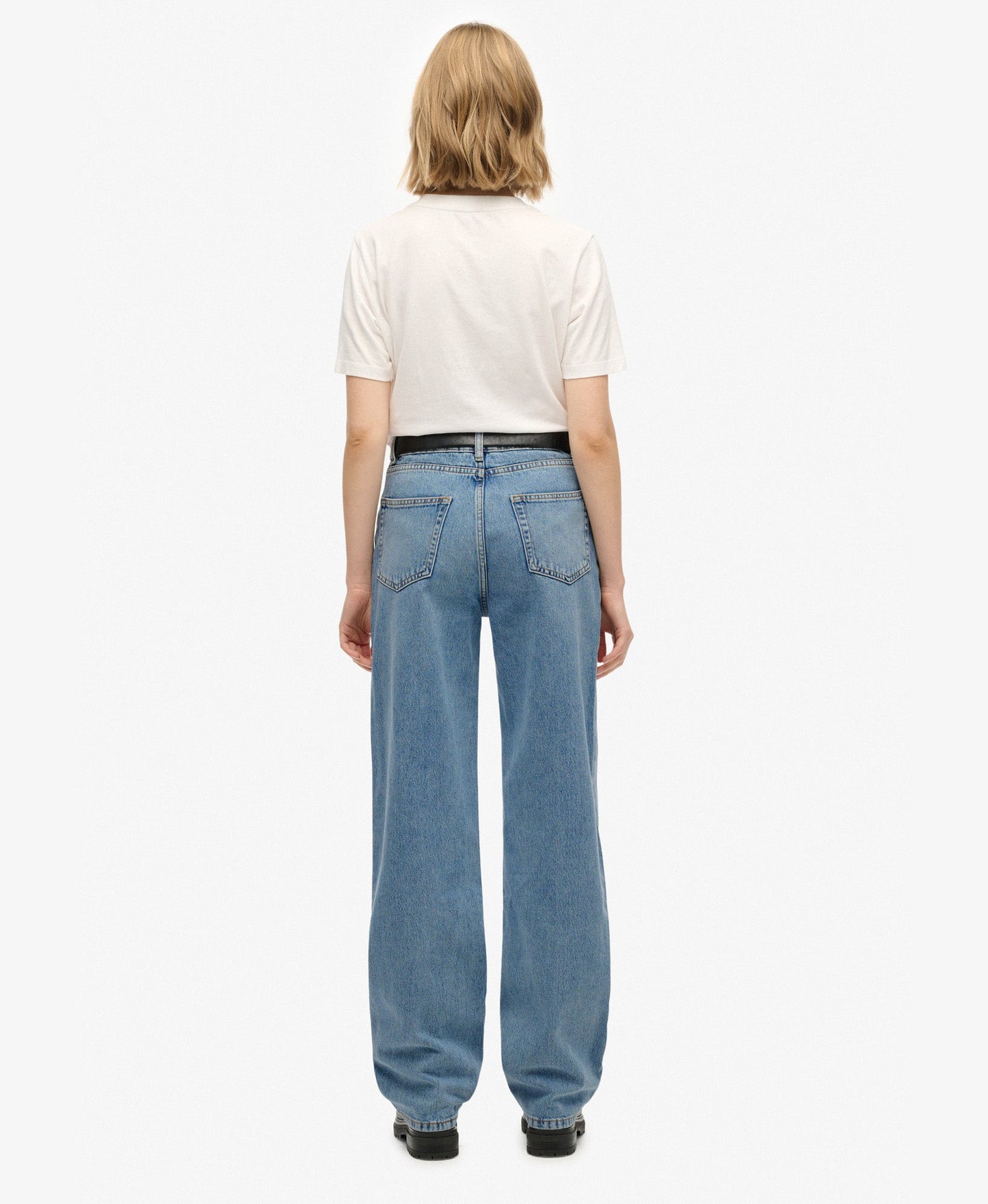 High Rise Wide Leg Jean | Mid Indigo Denim 30