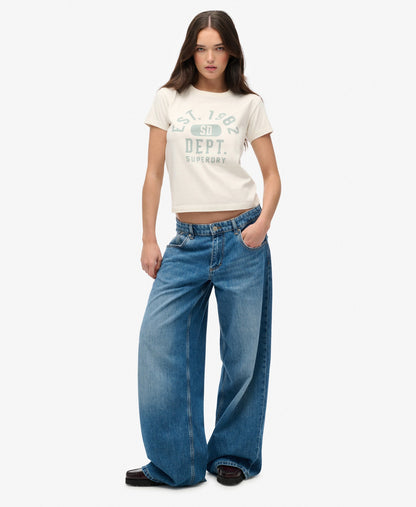 Athletic Graphic Fitted Slim Fit Tee | Desert Bone Off White